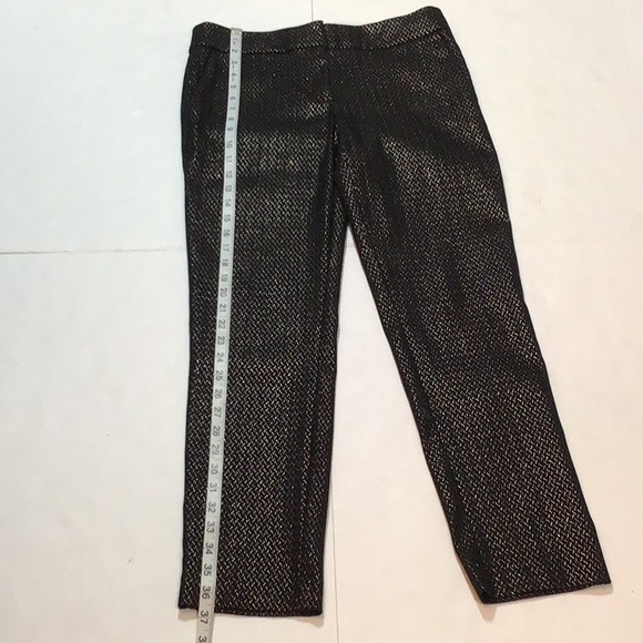 LOFT MARISA SKINNY BLACK AND SILVER DRESS PANTS SZ 4 - Picture 10 of 11